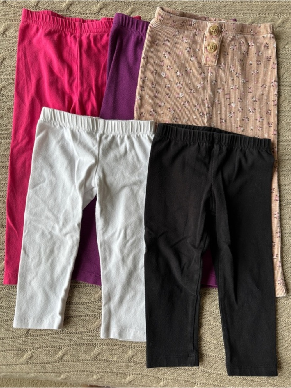 NWT Carter's 5pc Baby Girl Leggings Bundle, 24 Months